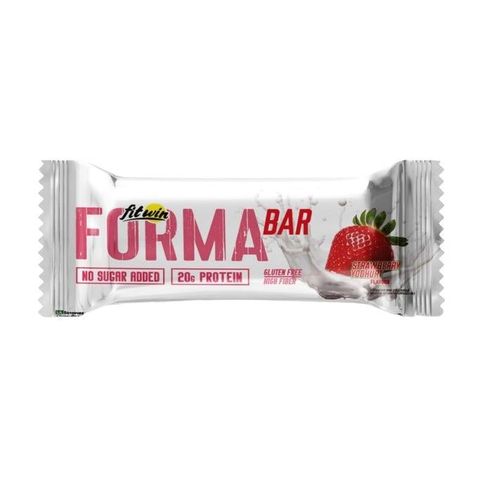 Протеиновый батончик 20 г белка без добавленного сахара FitWin Forma Bar 60 г Полуничний йогурт