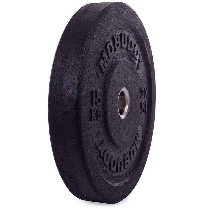 Диски Bumper Plates TA-2676 бамперні для кросфіту 15 кг Чорний (58363144) - фото 3