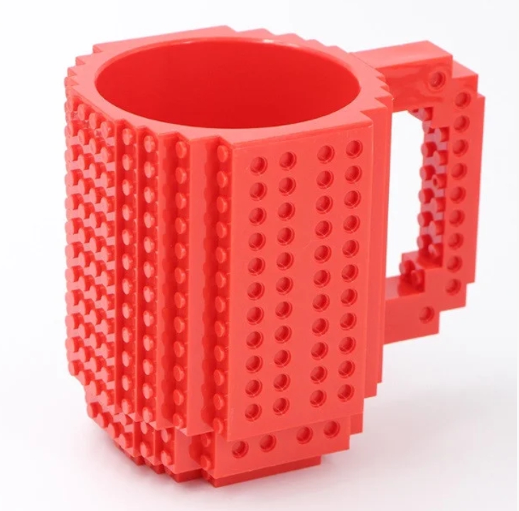 Чашка-конструктор SUNROZ в стиле "Lego" Красный (SUN3777)