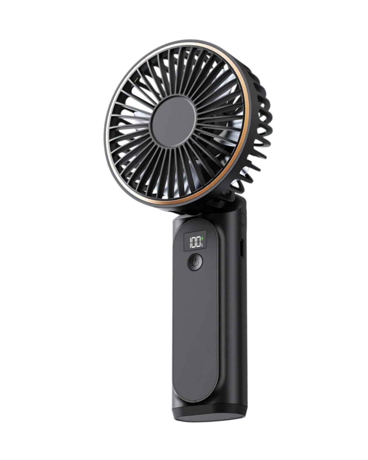Вентилятор портативный ручной перезаряжаемый 4000 мАчас регулировки на 180° 6 скоростей