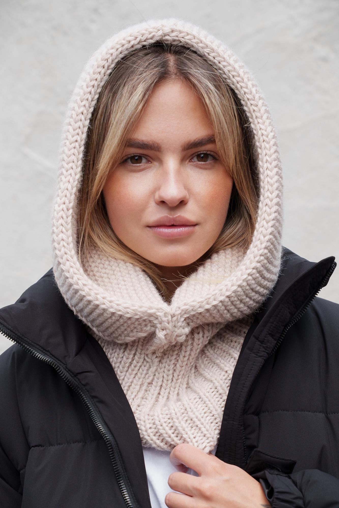 Шапка-капюшон вязаный Without Brand Lisa Beige (8055933) Шапка-капюшон вязаный Without Brand Lisa Beige (8055933)