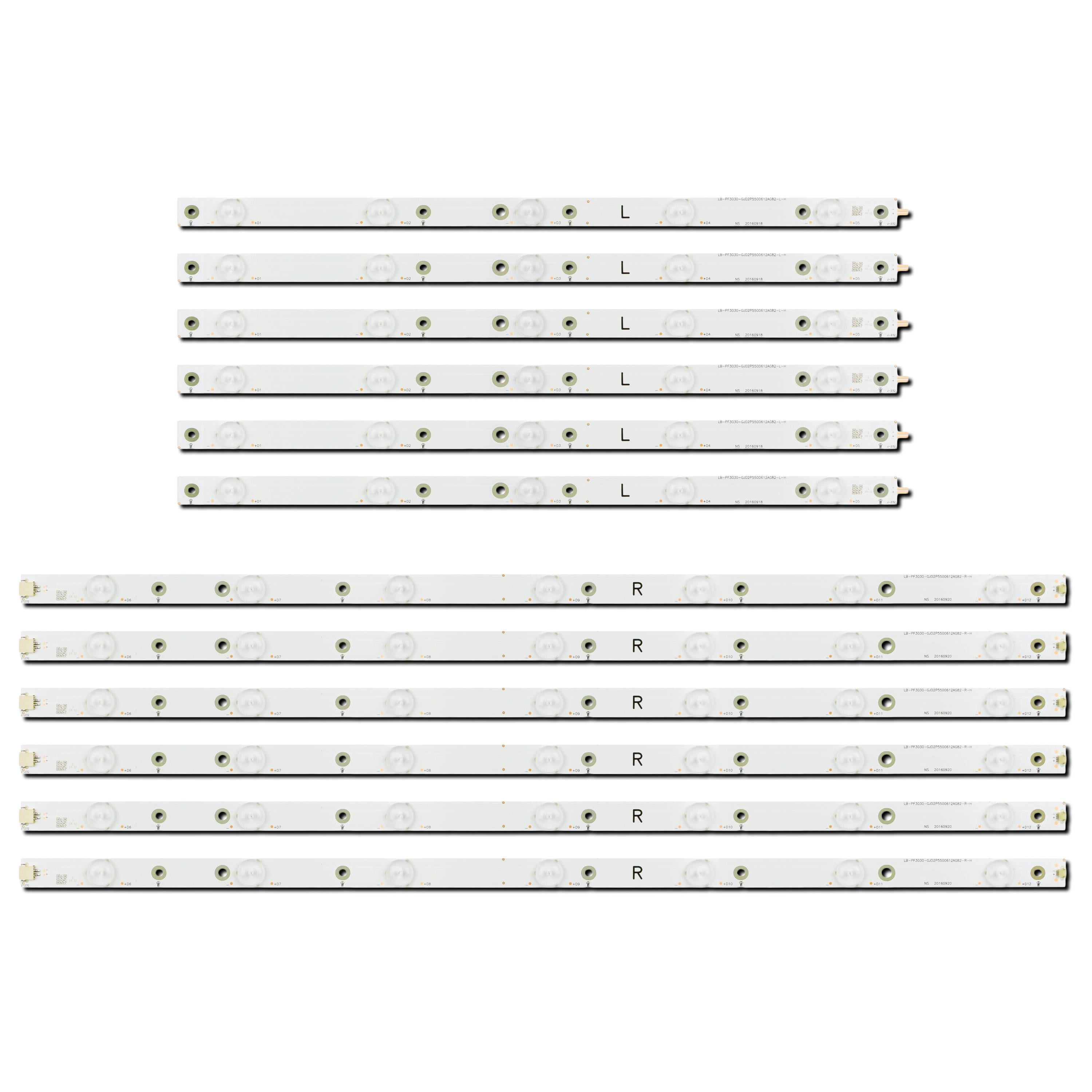 LED-підсвітка для TV Philips 50" LB-PF3030-GJD2P5500612AG82-L-H LB-PF3030-GJD2P5500612AG82-R-H 500TT55/6 V0 12 шт. (23598987)