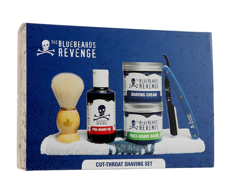Набір для гоління The Bluebeards Revenge Cut-Throat Shaving Set масло/крем/бальзам/щітка/шаветка/рушник (60719)