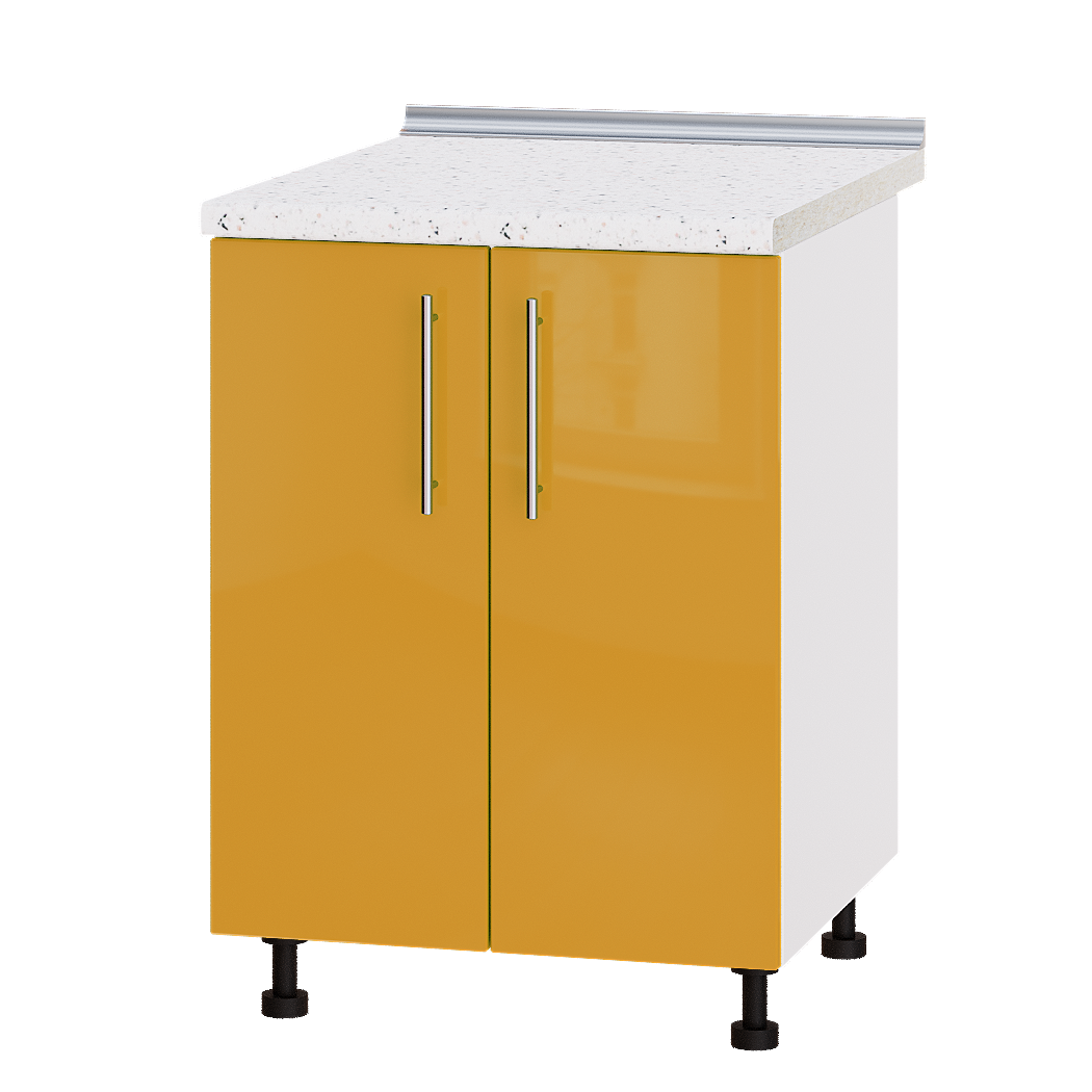 Шкаф нижний Эверест Модерн модуль Низ Н82-600 60х47х85 см Оранжевый глянец/Белый (03096)