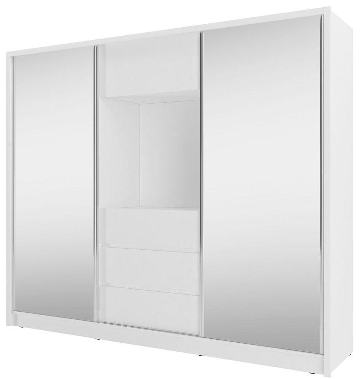 Шкаф-купе Perfect Home Tv 250 МДФ/ЛДСП/Зеркало Белый (50838)