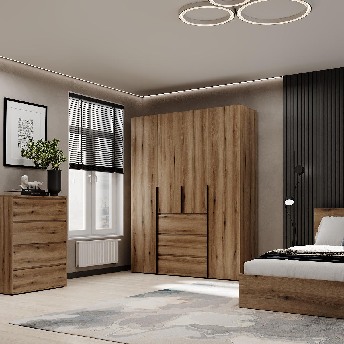 Шафа розпашна комбінована ART IN HEAD №1 Light 1600x500x2200 мм Дуб Евок прибережний (GALTK0110000000) - фото 3 Шафа розпашна комбінована ART IN HEAD №1 Light 1600x500x2200 мм Дуб Евок прибережний (GALTK0110000000) - фото 3