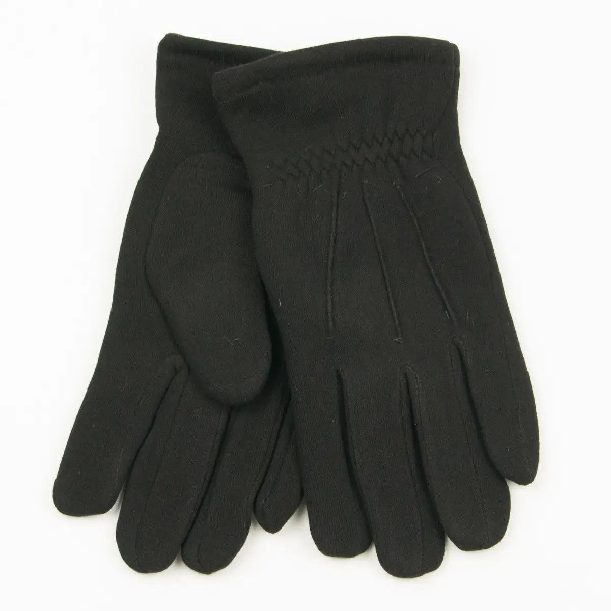 Перчатки зимние мужские трикотажные с махровой подкладкой XL Черный (№18-1-30/3)