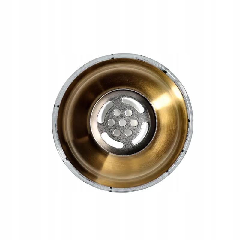 Шейкер для коктейлів Lesko KM-40G скляний 400 мл Gold (2662091741) - фото 4