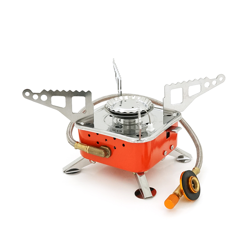 Газовая горелка туристическая K204 универсальная с пьезоподжигом бутан и пропан-бутан (YUT_V6392)