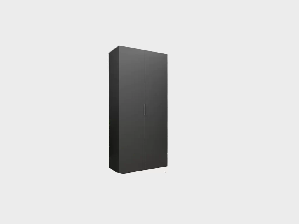 Шафа розпашна для одягу MBL ST0010 з полицями у вітальню Антрацит (90986796445) Шафа розпашна для одягу MBL ST0010 з полицями у вітальню Антрацит (90986796445)