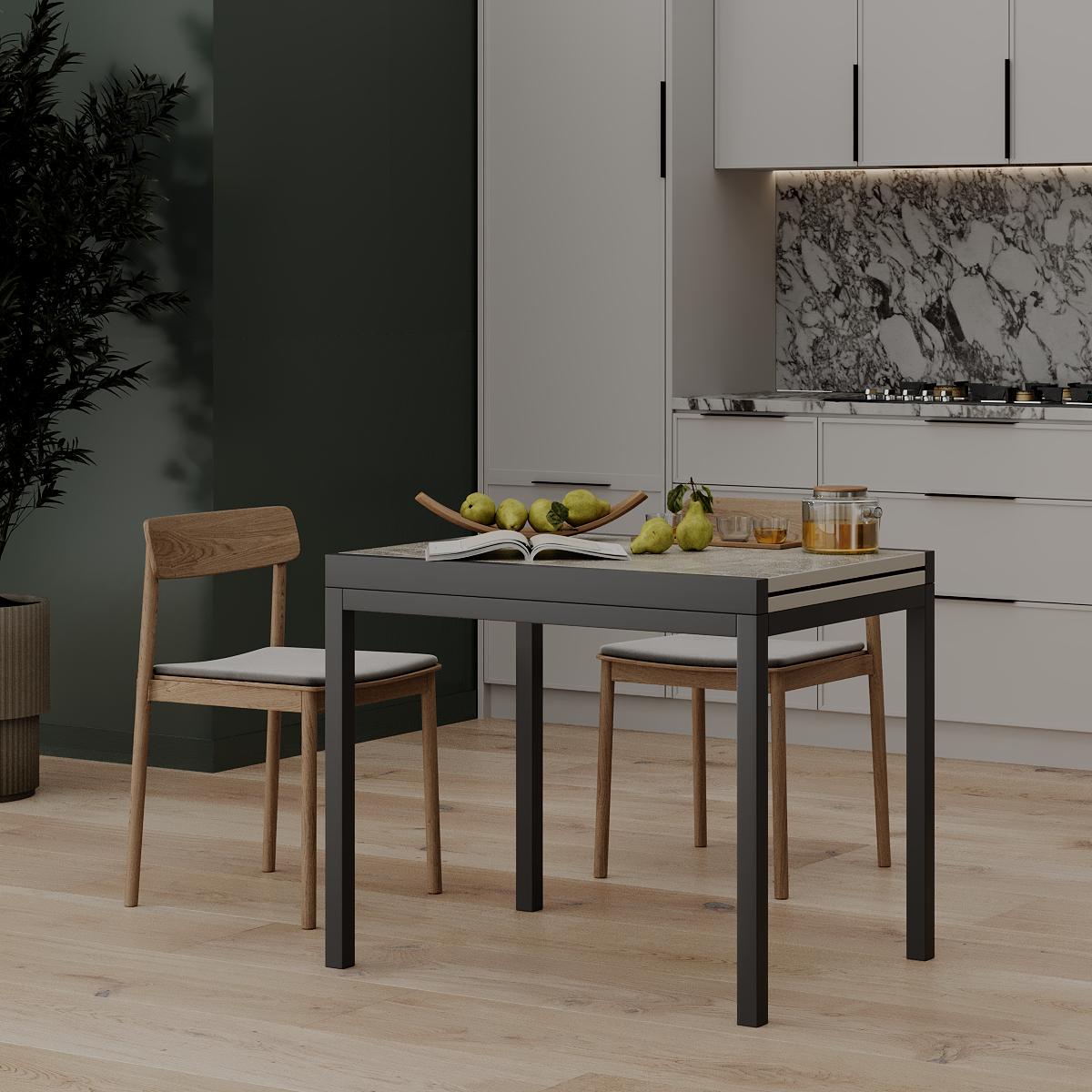 Обеденный стол-трансформер Armstrong 690x750x890 мм Ателье светлый/Графит (GATB08040000020) - фото 5 Обеденный стол-трансформер Armstrong 690x750x890 мм Ателье светлый/Графит (GATB08040000020) - фото 5