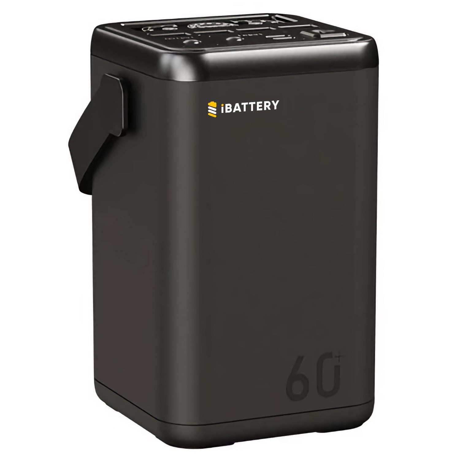 Повербанк iBattery YT-2030 з ліхтариком 65W 60000 mAh Black