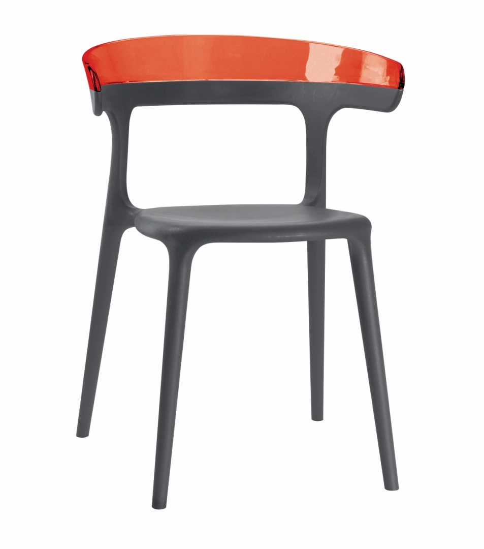 Кресло Litolan Papatya Luna Антрацит Прозрачно-красный (DR001925)