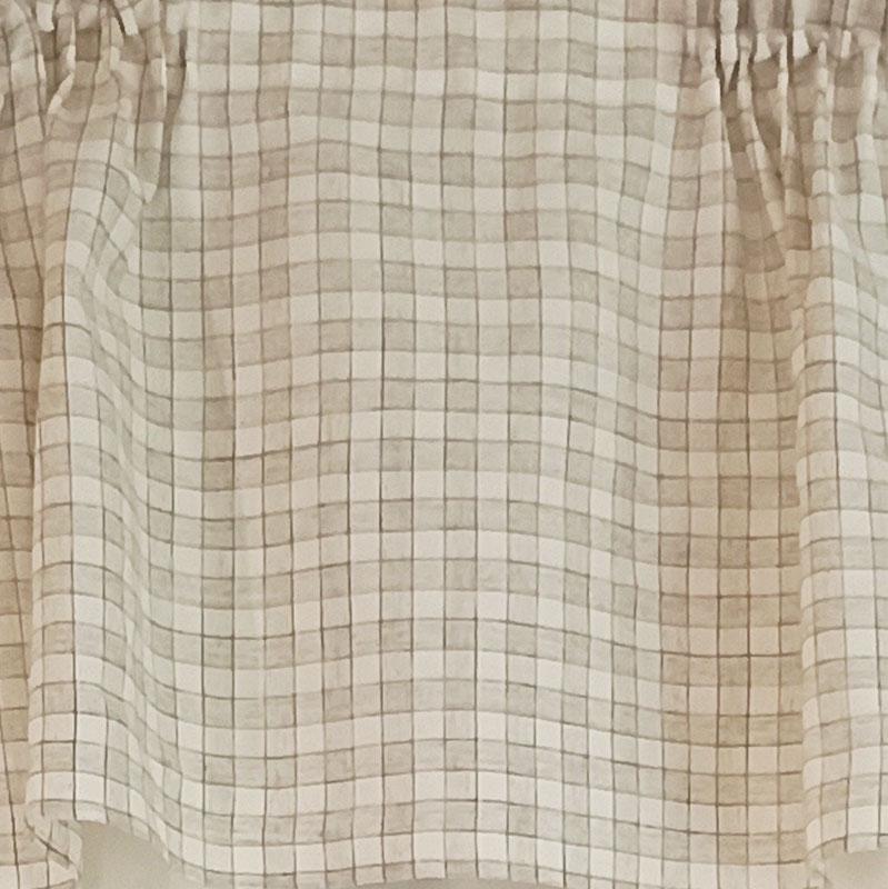 Комплект тюль на кухню Дублин лен 280х170 см 5 пр. Бежевый/Кремовый (Dublin beg-krem) - фото 2
