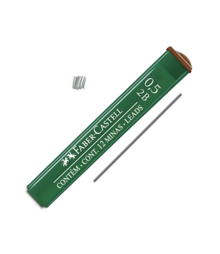 Грифели для механического карандаша Faber-Castell 0,5 мм 2В (8518)