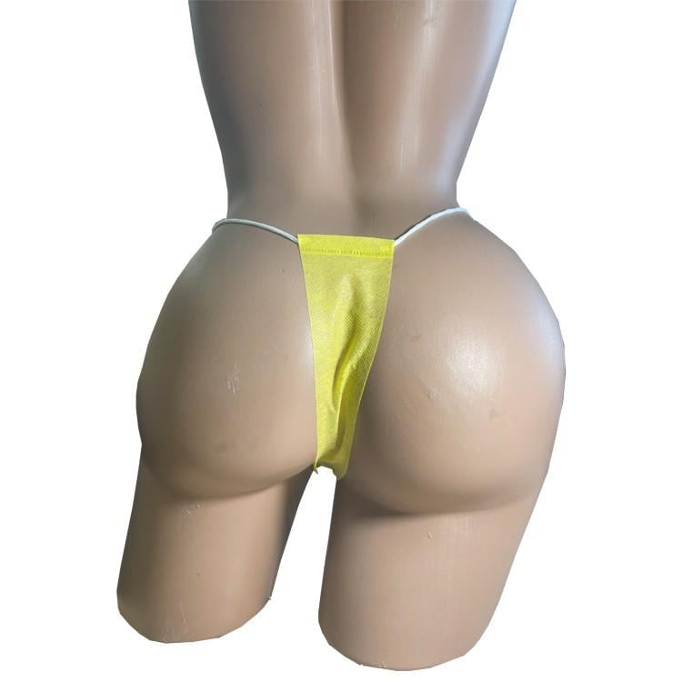 Трусики-стринги одноразовые Monaco Style S/M 50 шт. Желтый (88887) - фото 3