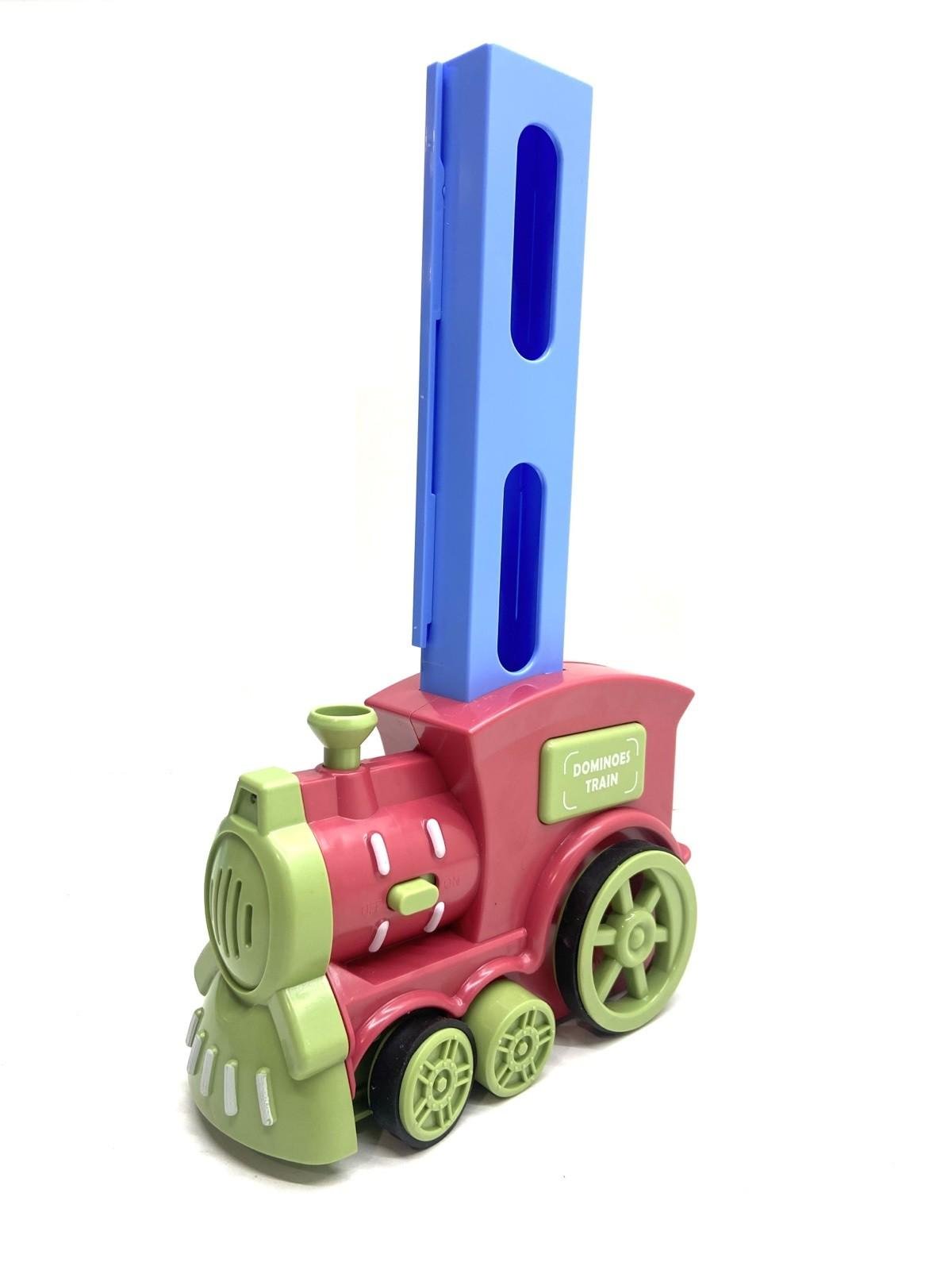 Потяг доміно TK Group викладає доміно/підсвічування/звуки Червоний з синім (24043) - фото 2