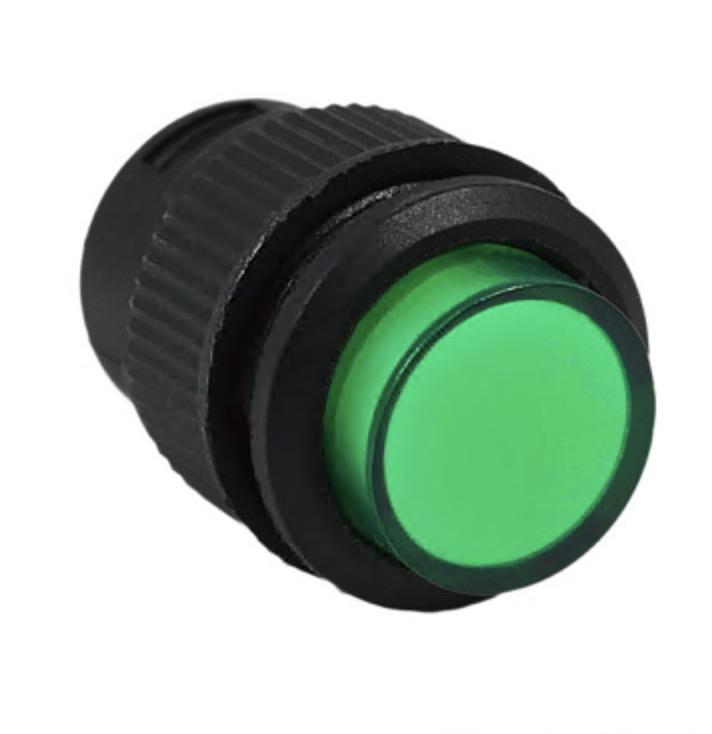 Кнопка Lemanso LSW13 круглая с подсветкой LED ON-OFF/R16-503AD Зеленый (00000002512)