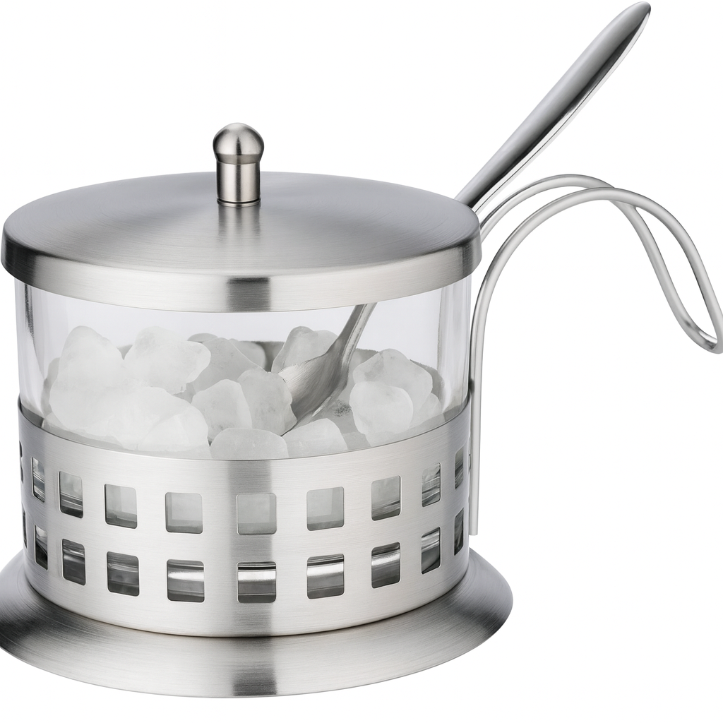 Цукорниця скляна Empire EM9538 з ложкою 200 мл (556469)