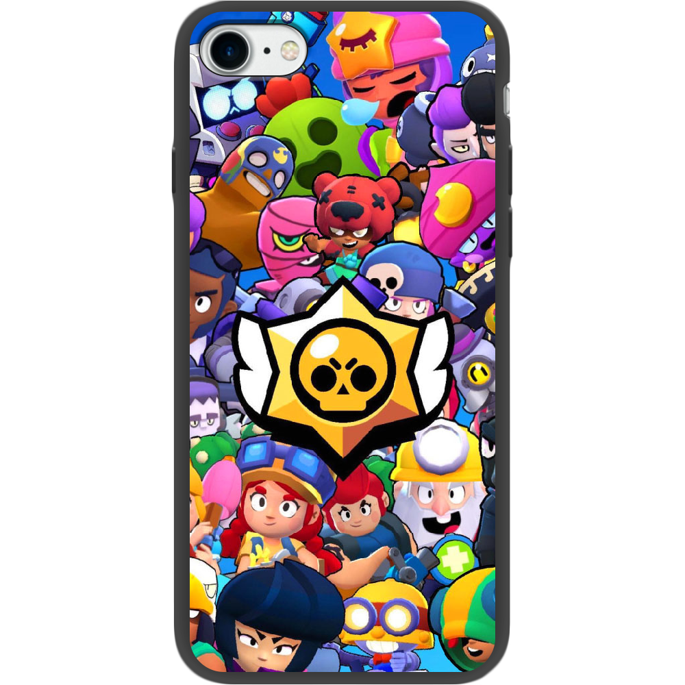 Чехол BoxFace Apple iPhone 7/8 SE  2020 Brawl Stars Черный силикон (26205-up2389-35387)