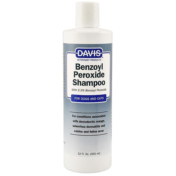 Шампунь для собак и котов с демодекозом и дерматитами Davis Benzoyl Peroxide 25% (BPS12)