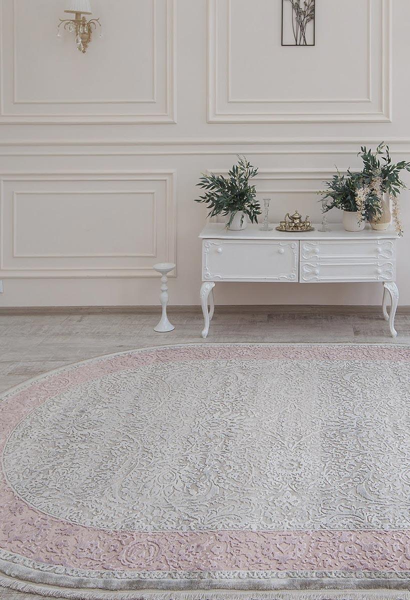 Ковер акриловый Taboo g990a овал 160x230 см Grey/Lila (78741623)