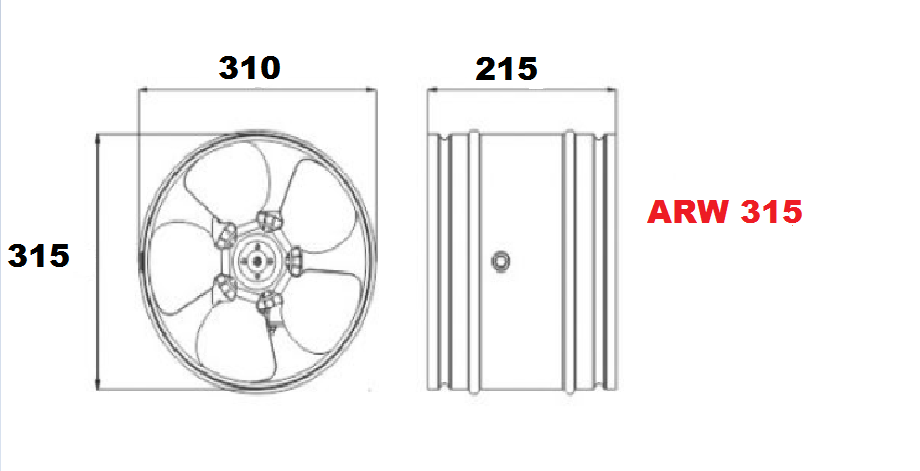Вытяжной канальный вентилятор AirRoxy aRw 315 (01-104) - фото 6 Вытяжной канальный вентилятор AirRoxy aRw 315 (01-104) - фото 6