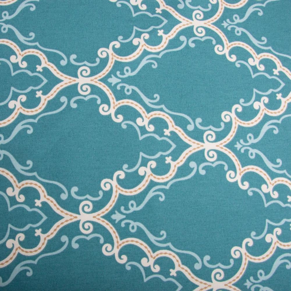 Тканина декоративна скатерна Версаль бавовна з водовідштовхувальним просоченням 220 гр/м2 180 см Морська хвиля (26917)