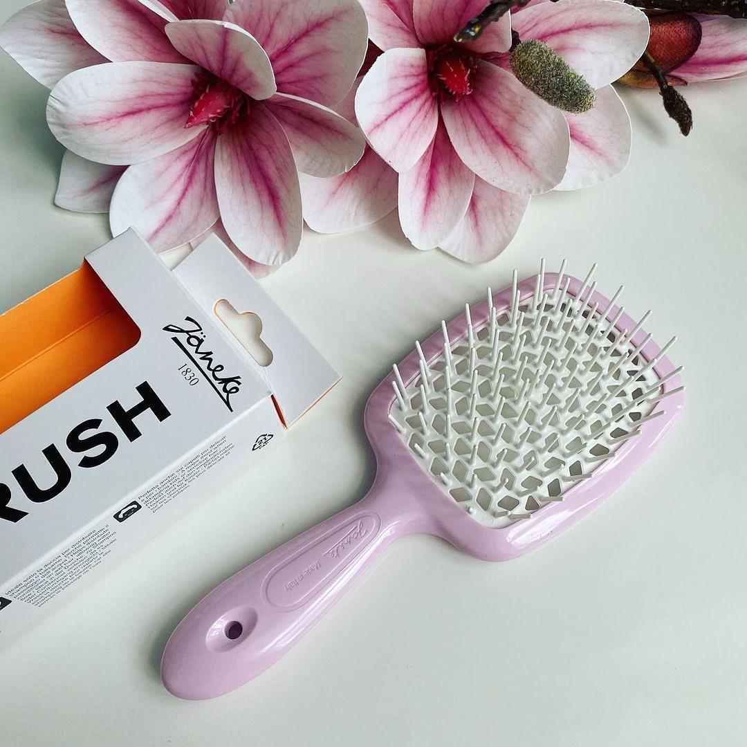 Щетка для волос Janeke Linea Colorato Small Нежно-фиолетовый/белый (340)