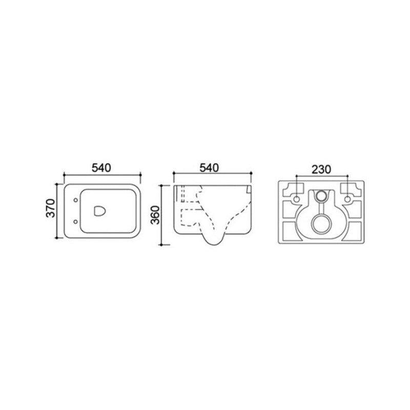 Унитаз подвесной Q-tap Orlan QT0332150W с сиденьем с микролифтом (73381) - фото 2