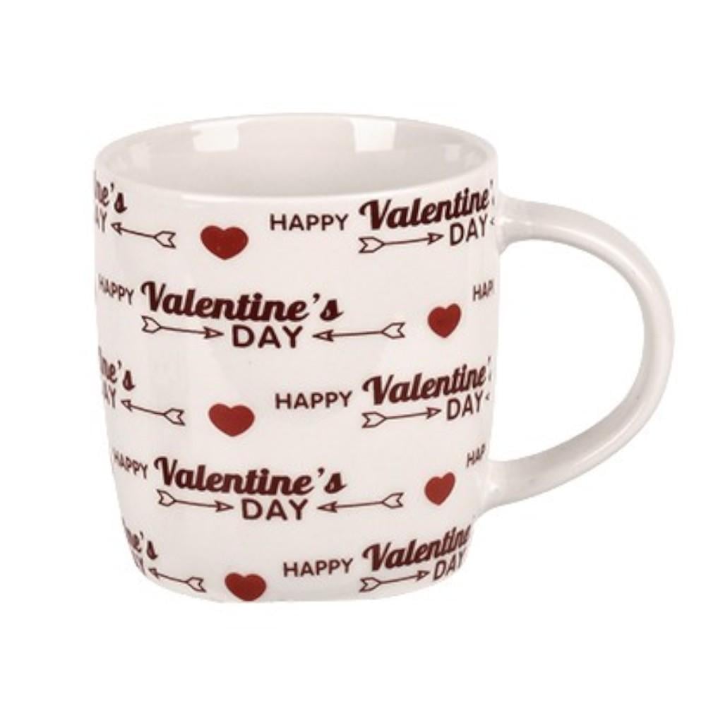 Чашка Stenson Hearts 360 мл Білий з червоним (R34417)
