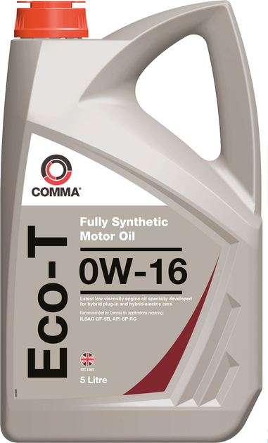 Моторне мастило автомобільне COMMA ECO-T 0W-16 5 л (ECOT5L)