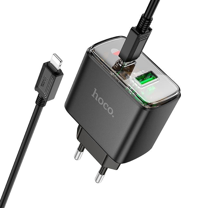 Зарядний пристрій мережевий Hoco Smart charger Type-C to Lightning Cable set CS42A 30 Вт USB/USB-C Чорний (609614) Зарядний пристрій мережевий Hoco Smart charger Type-C to Lightning Cable set CS42A 30 Вт USB/USB-C Чорний (609614)