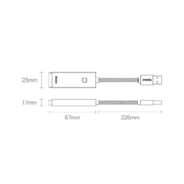 Переходник Baseus Lite Series Ethernet Type-C to RJ45 Grey (38665) - фото 12