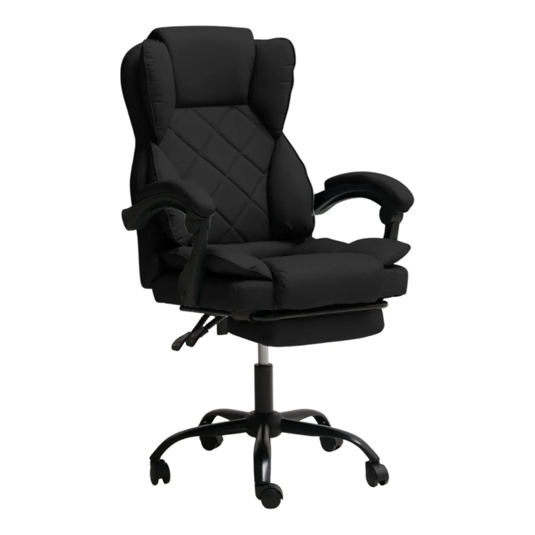 Кресло компьютерное DEXON PRIME из эко-кожи с подставкой для ног Черный