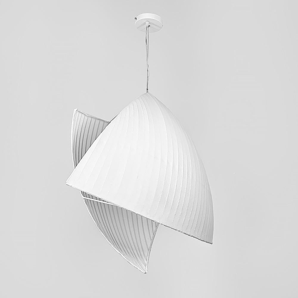 Люстра с 2-мя белыми фигурными пластинами (PL051-750х720-2)