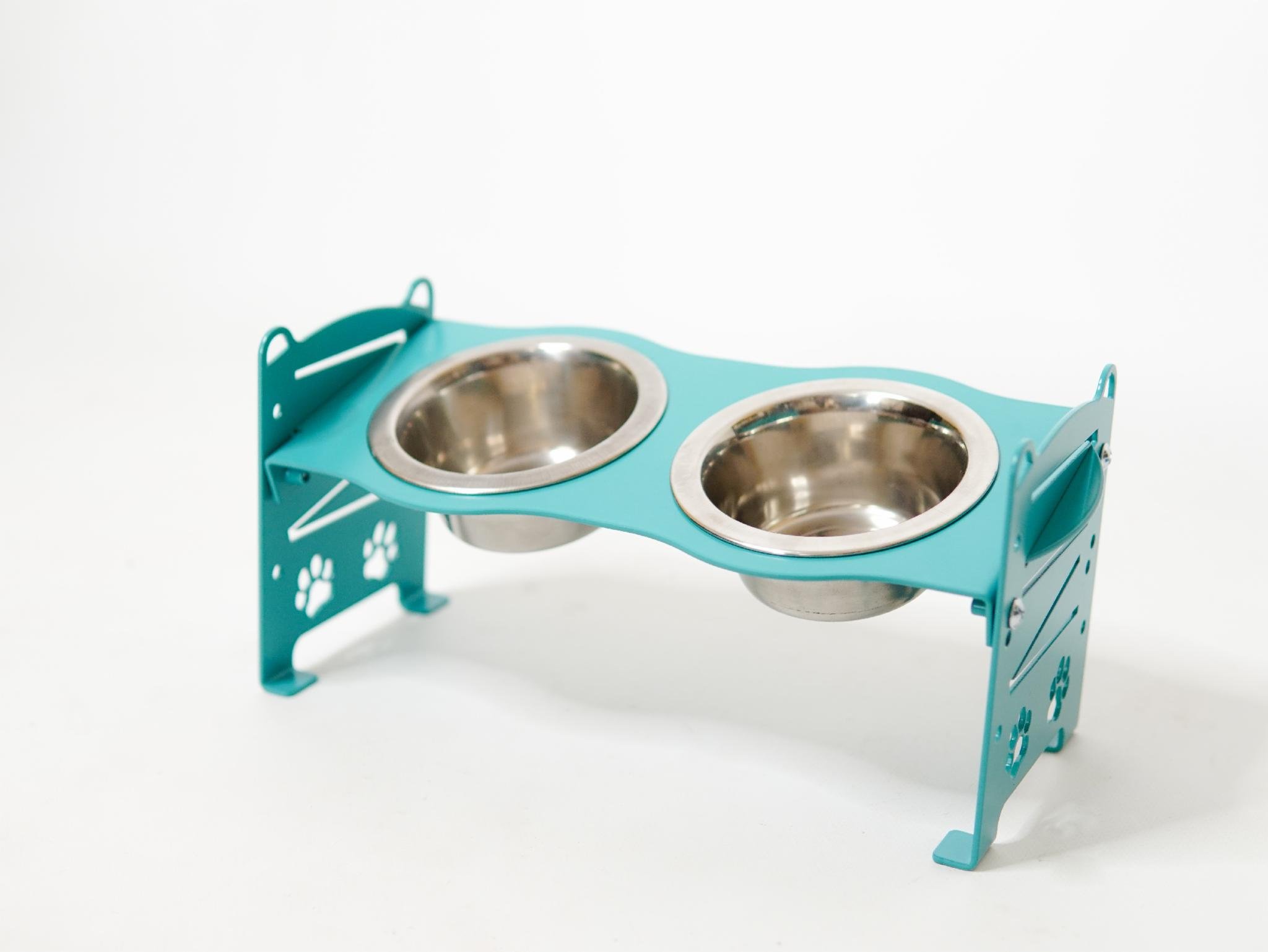 Кормушка для котів розбірна-регульована 61-137 мм 0,45 л М'ятний (1024585к) - фото 9