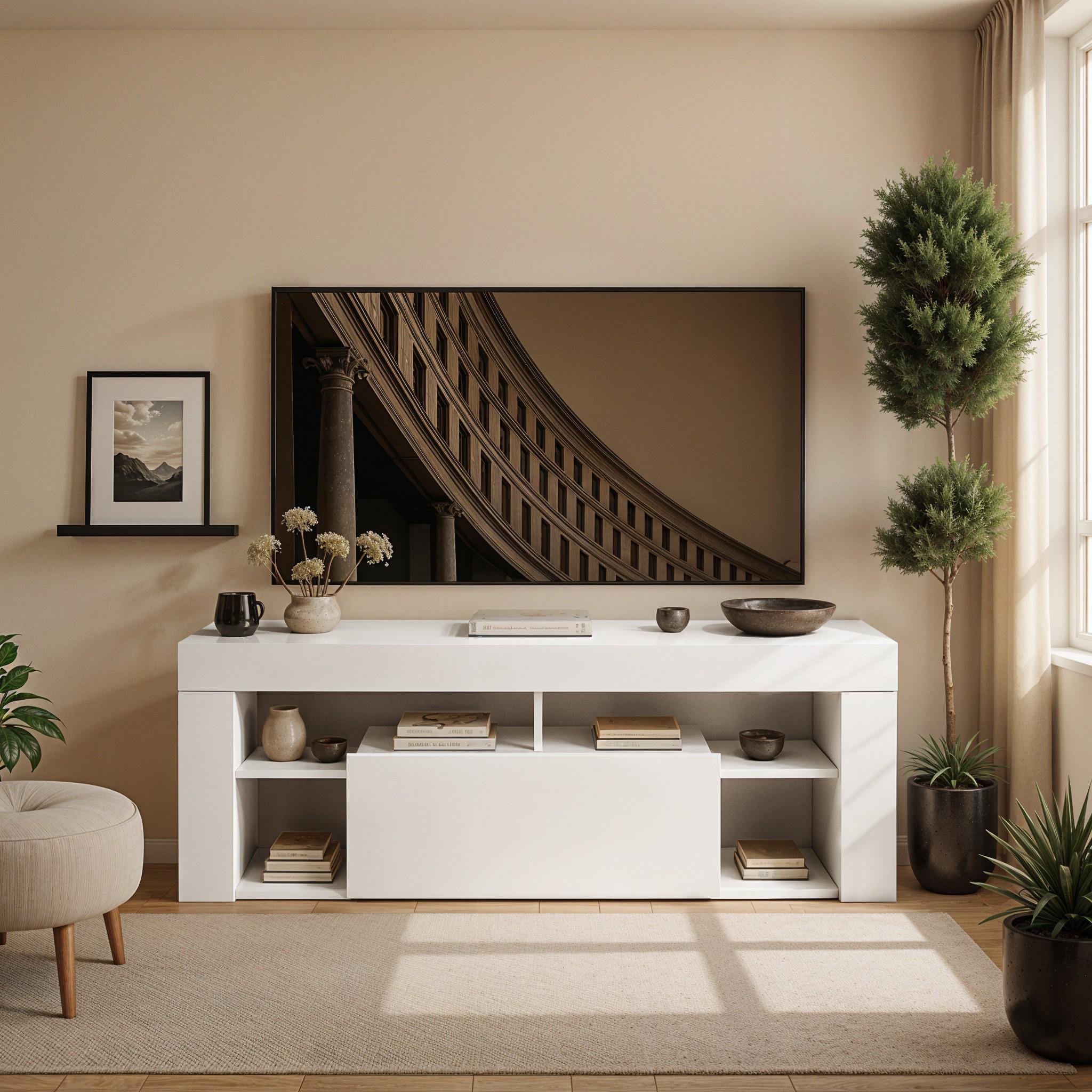 Тумба под телевизор Format 1400х334х490 мм Белый