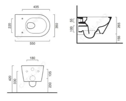 Унитаз Catalano Zero 458.126.00,1+1VS55NR00 с инсталляцией Geberit Duofix (29654274) - фото 2