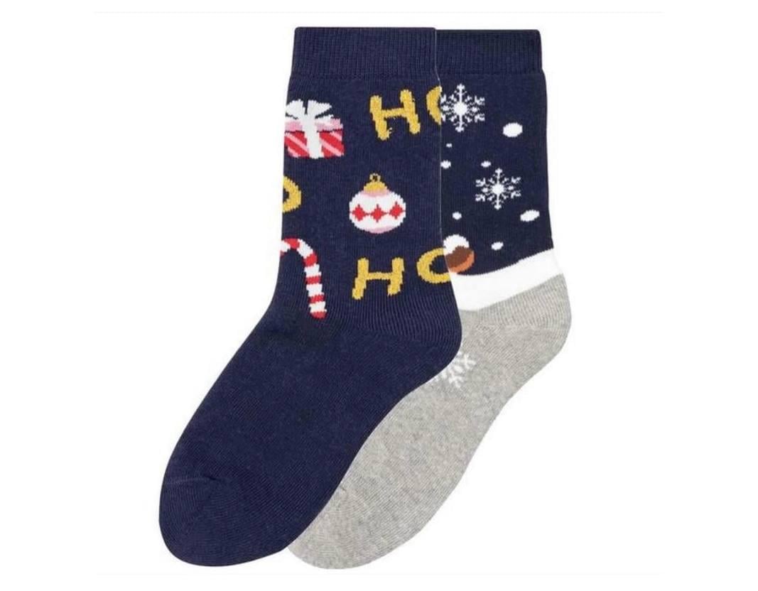 Термоноски детские Pepperts махровые 2 пары р. 35-38 8-10 лет Синий/Серый
