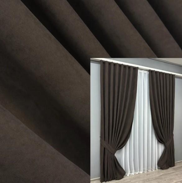 Комплект штор микровелюр Petek 1,5х2,9 м 2 шт,. Венге (1829ш 33-0815) - фото 7