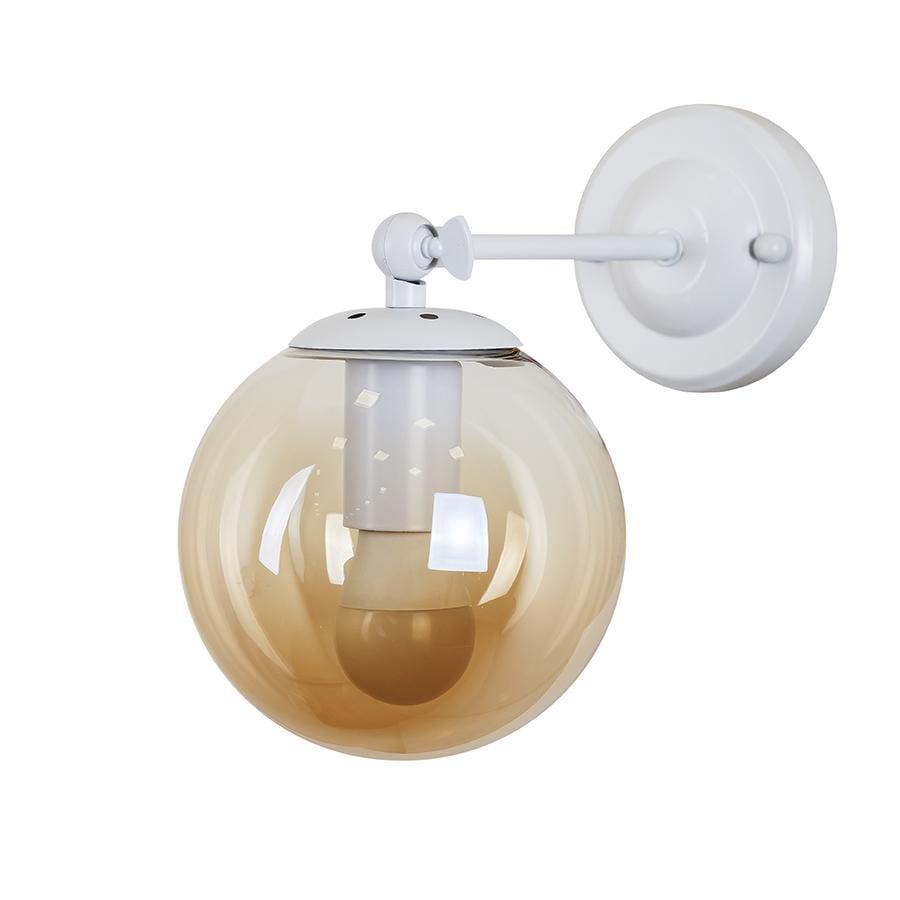 Светильник настенный шар Lighthouse LS-18150-1 WH/BR плафон коричневый Белый