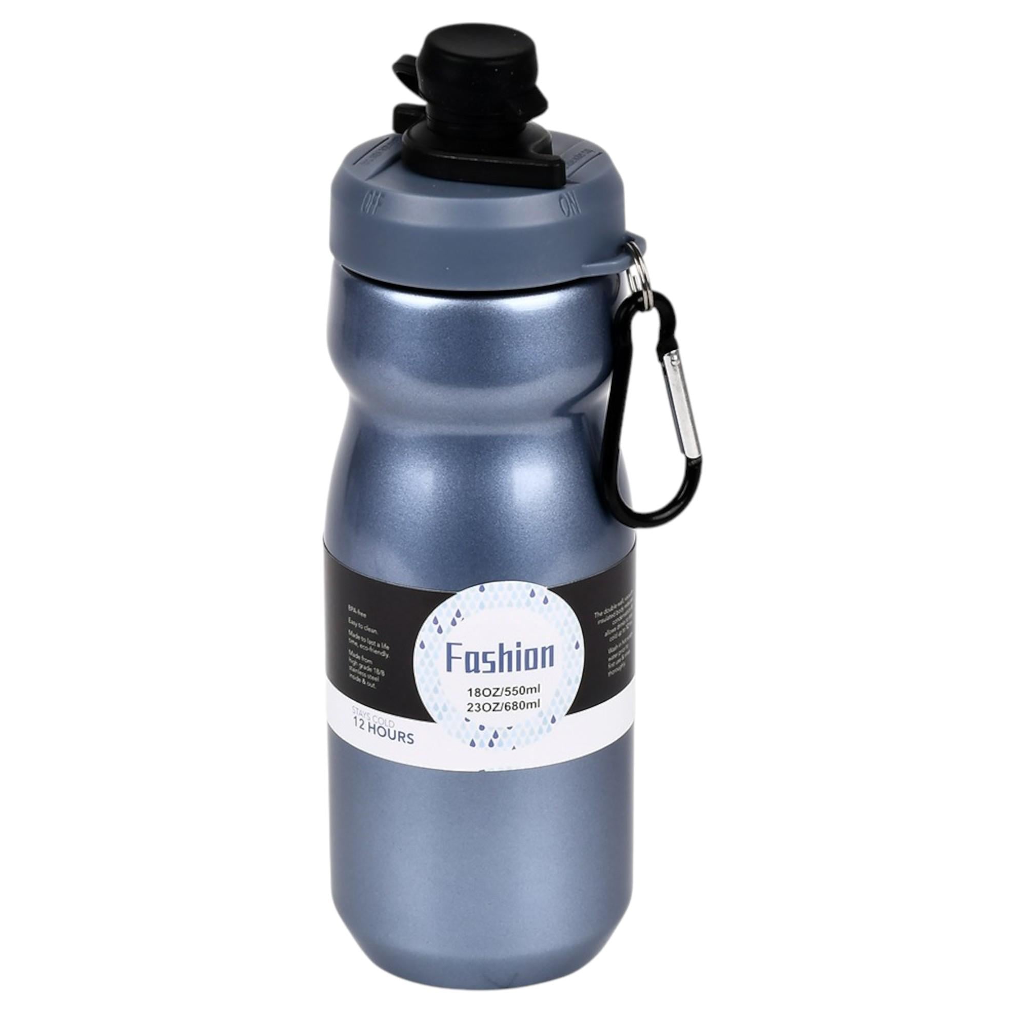 Термос-поилка с карабином Fashion For bike 550 мл Голубой (MT-5348-0.5)