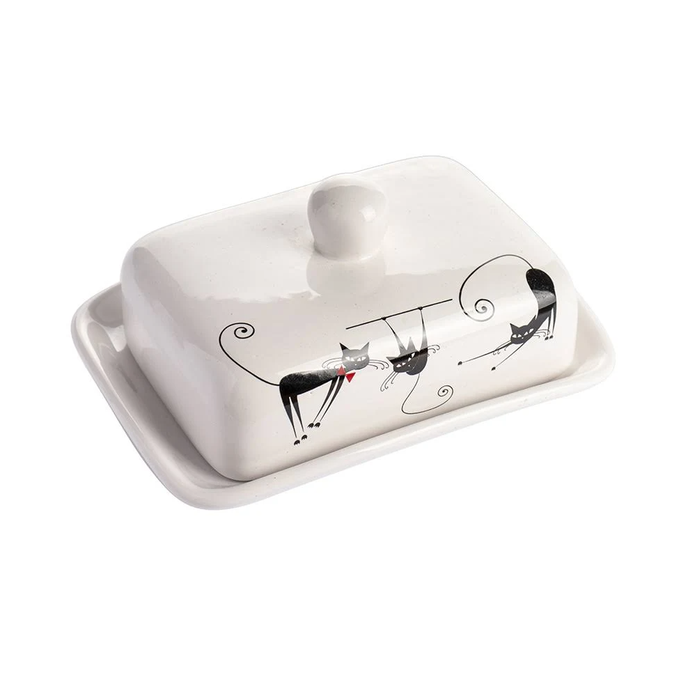 Масленка для масла SNT Черная кошка керамическая (MSN-3397-12) Масленка для масла SNT Черная кошка керамическая (MSN-3397-12)