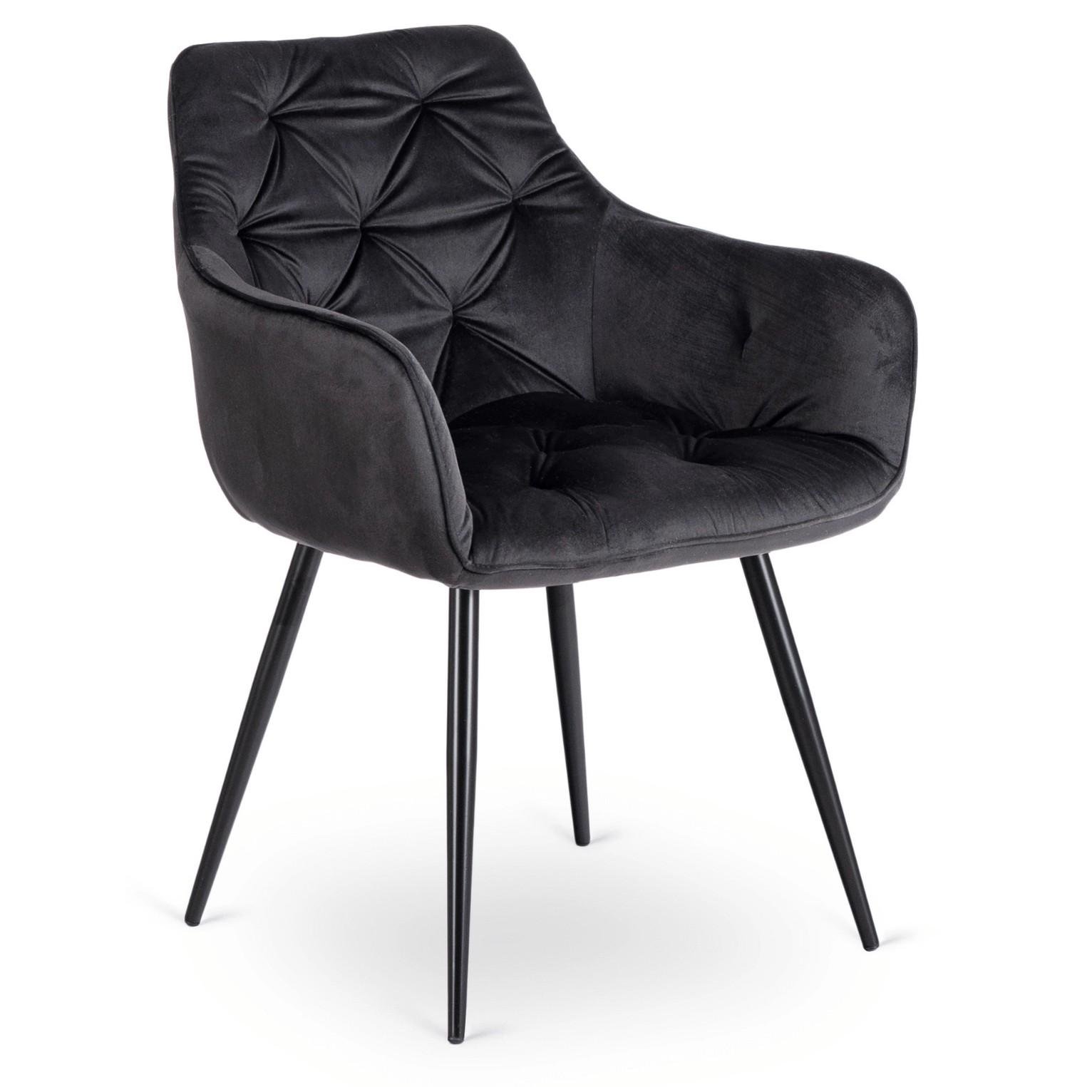 Стул обеденный Mebel Elite MODESTO Welur Черный (ME.MODESTO/CZ/CZ/V/K)