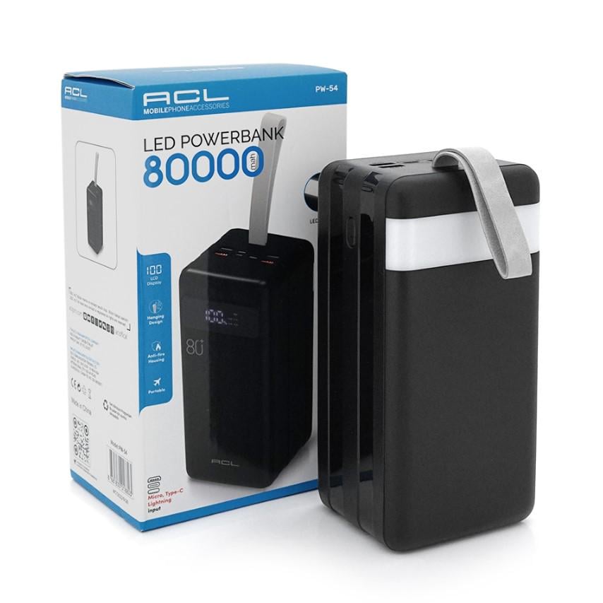 Повербанк ACL PW54 80000 mAh Black