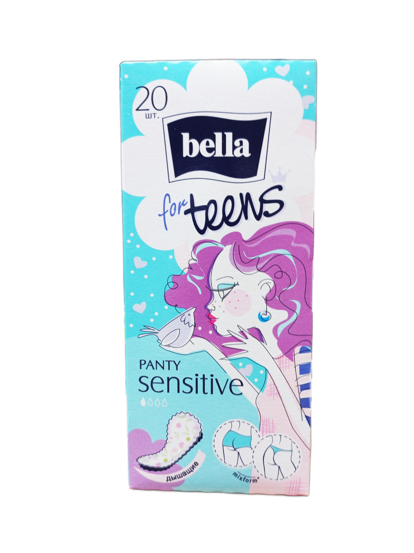 ᐉ Прокладки ежедневные Bella for Teens Panty Sensitive 20 шт. (89338 ...