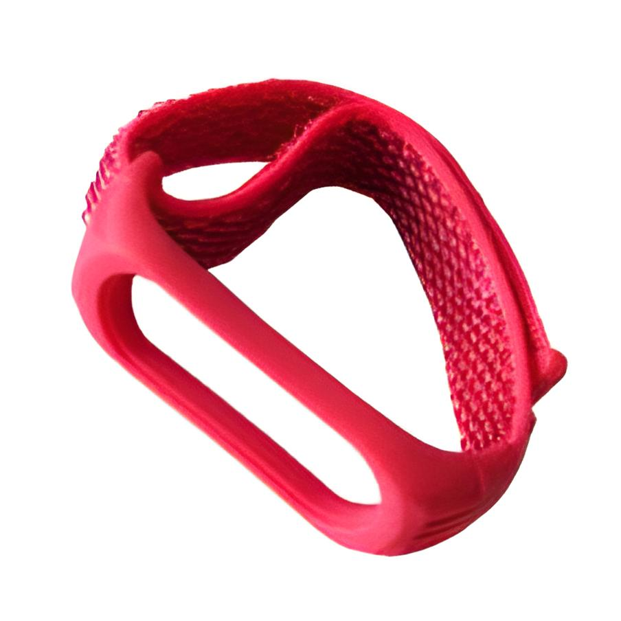 Ремешок для фитнес браслета Xiaomi Mi Band 3 4 Nylon Silicone Raspberry