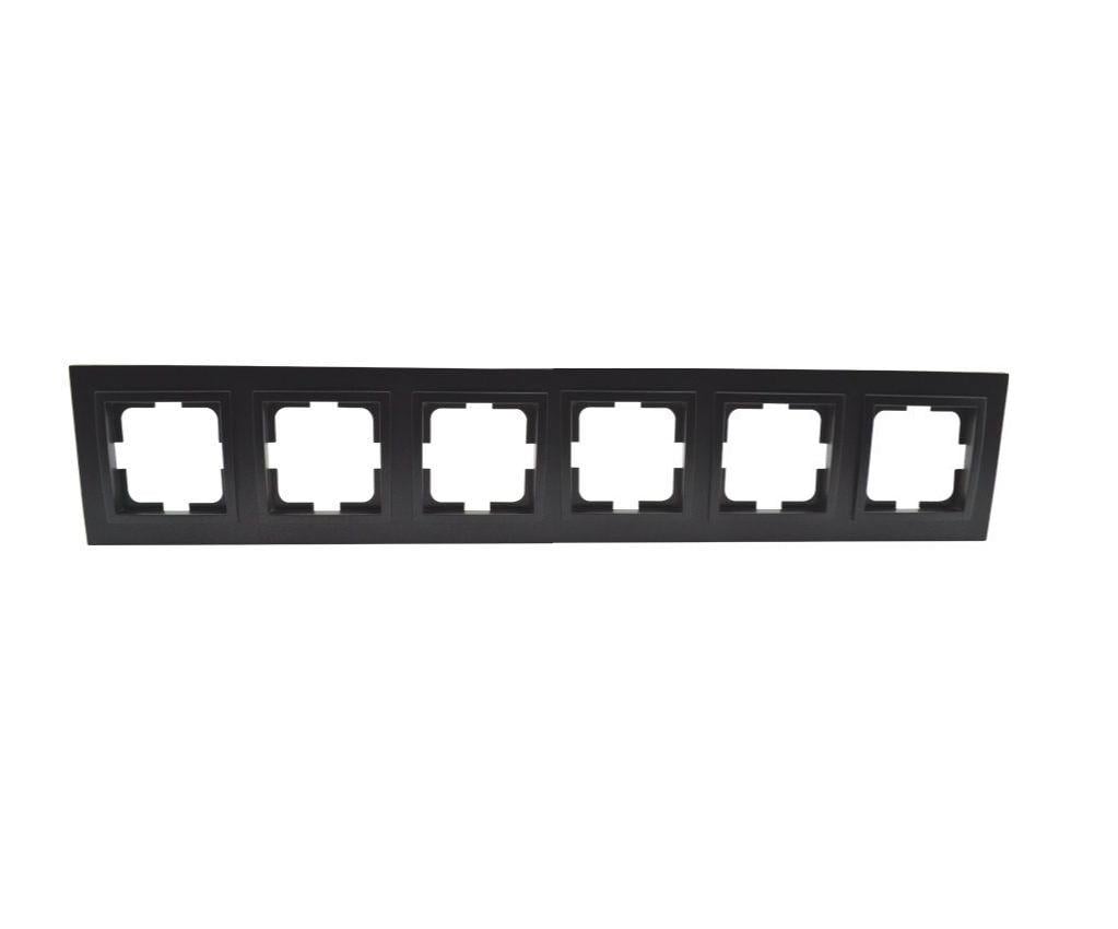 Рамка 6-местная универсальная Mono Electric DESPINA Графитовый (12054)