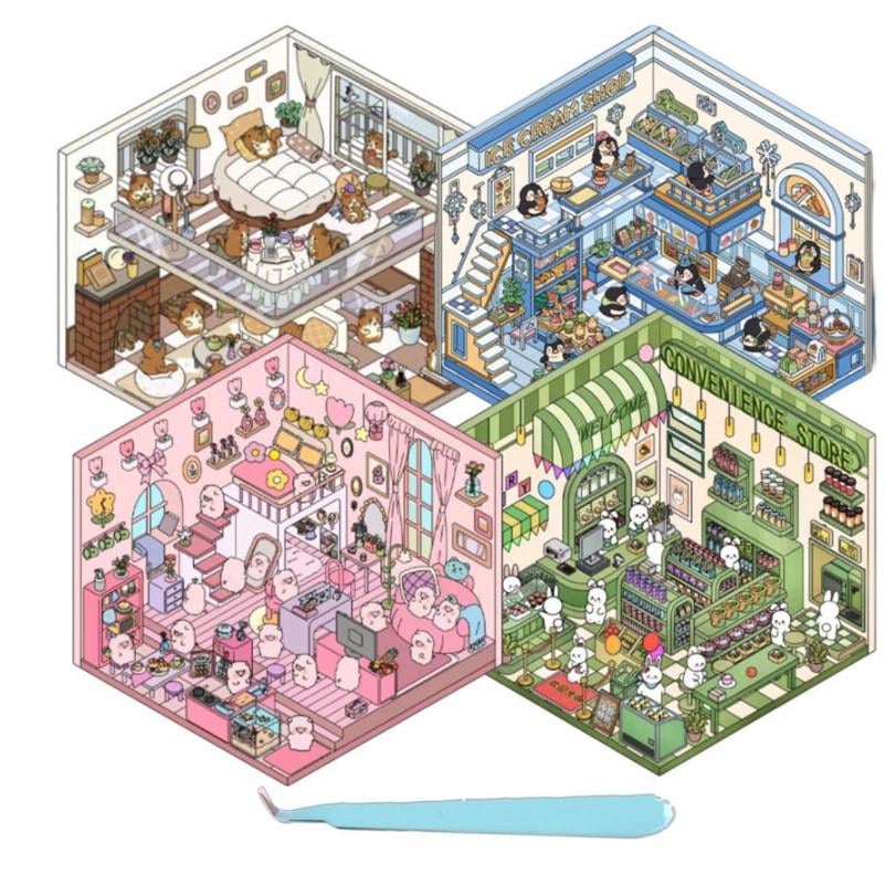 Наклейки для творчества Румбокс №1 4в1 (0507)